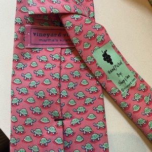 Vineyard Vines tie with turtles design.